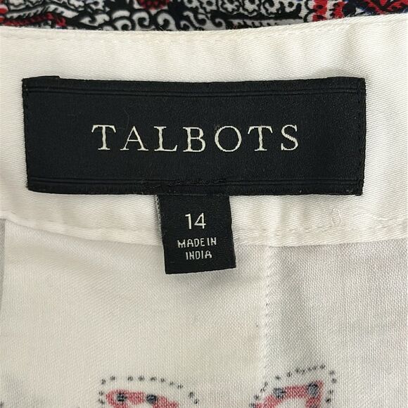 Talbots Skirt Size 14 Pleated A-Line Paisley NWOT - Picture 6 of 8